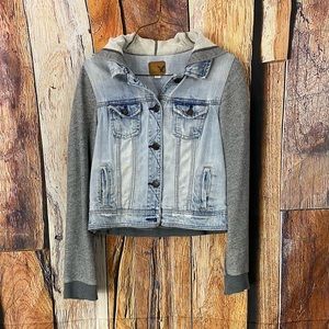 American Eagle Outfitters Denim Hooded Jacket